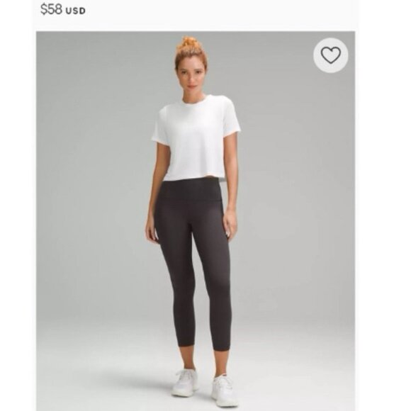 lululemon Ultralight Waist Length Lightweight T Shirt - CAS Green - Size 6 - Picture 5 of 6